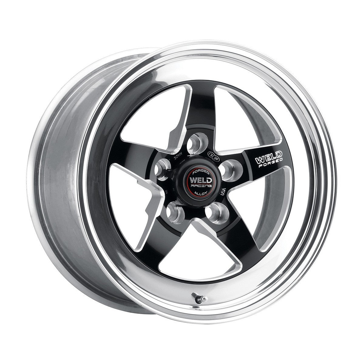 Weld S71 Forged 18x5 / 5x120mm BP / 2.1in. BS Black Drag Wheel (High Pad) - Non-Beadlock #71HB8050N21A