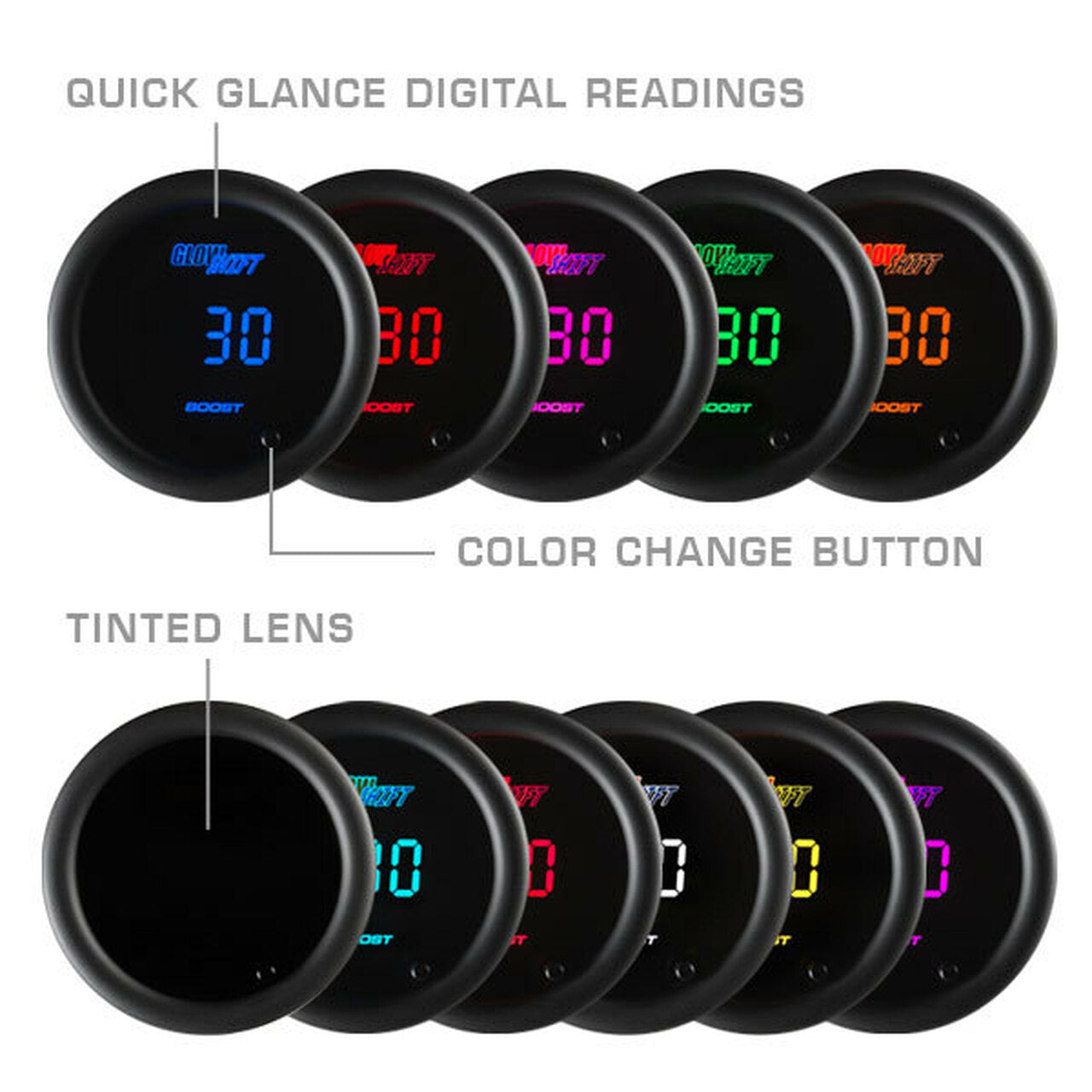 10 Color Digital Oil Pressure Gauge GS-TCD04