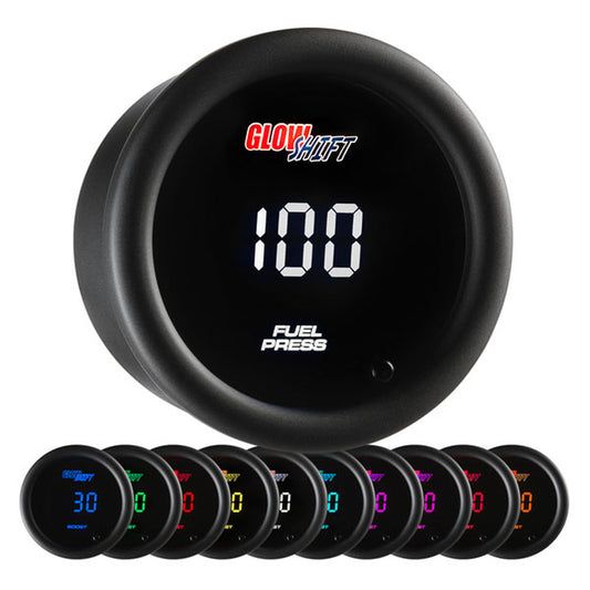 10 Color Digital 100 PSI Fuel Pressure Gauge GS-TCD11