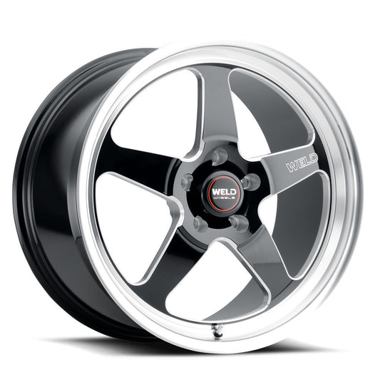 WELD Ventura 5 Street Gloss Black Wheel with Milled Spokes 18x8