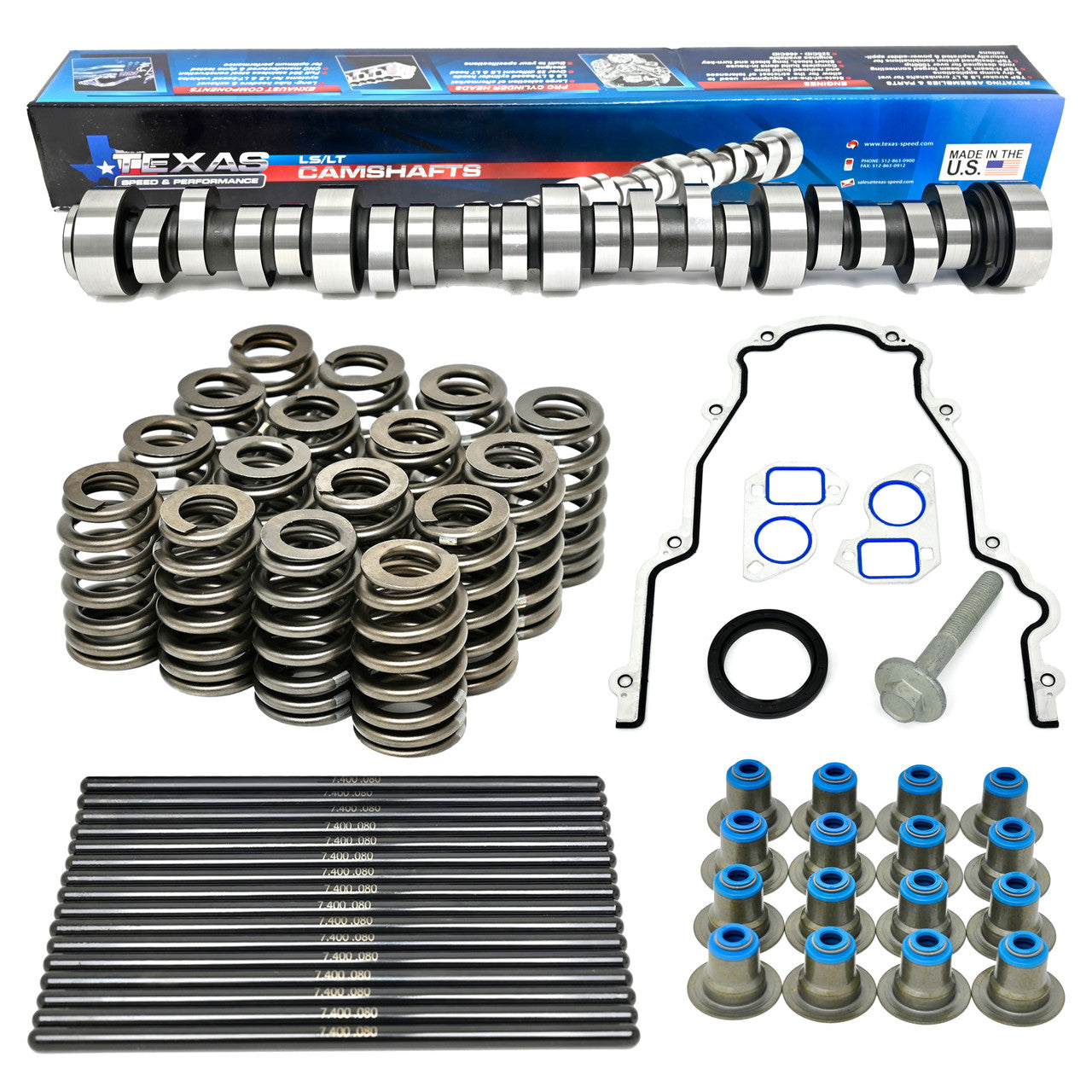 Texas Speed Single Beehive Spring Cam Kit for Cathedral Port Heads (LS1/LS2/LS6)
