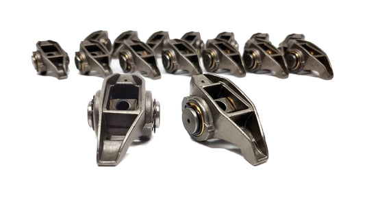 Chevrolet LS3 6.2L Rocker Arms with Bronze Trunion Bushing Kit Installed