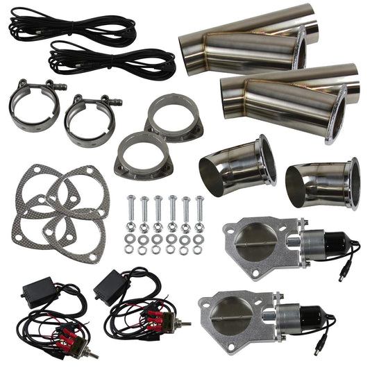 Summit Racing™ Complete Electric 3 Inch Exhaust Cutouts Kit SUM-670113-2